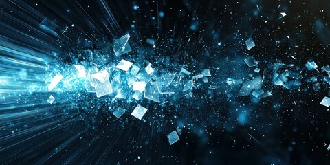 Wall Mural - digital disintegration effect