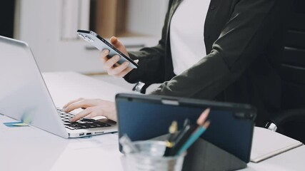 Two asian team working development of programming and encryption technology website design programmers on desk in office