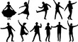 © Yseoud - silhouettes of dancing people