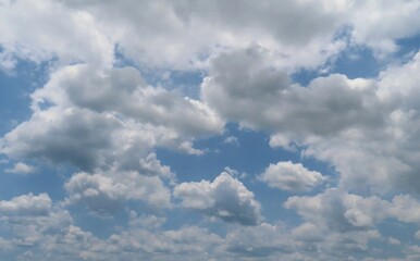 Wall Mural - beautiful cloudscape in blue sky, natural clouds background