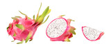 dragon fruit isolated on white background