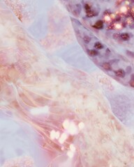 Aufkleber - Digital Visualization of Cancer Cells with Molecular Structures for Precision Oncology and AI-Powered Personalized Medicine in Advanced Medical Monitoring