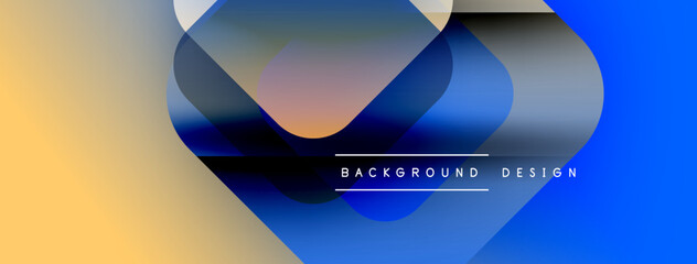 Leinwandbilder - Abstract colorful shapes overlap. Gradient hues blend, creating modern visual effect. Text reads background design. Simple, clean aesthetic.