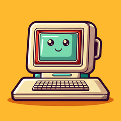 Retro command line terminal icon vector illustration