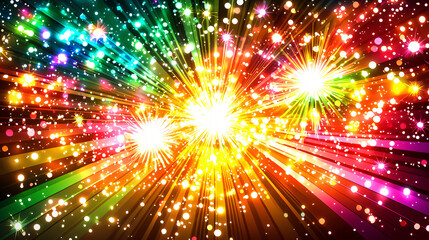 Wall Mural - vibrant and colorful explosion of light creating a stunning visual display of energy and motion.
