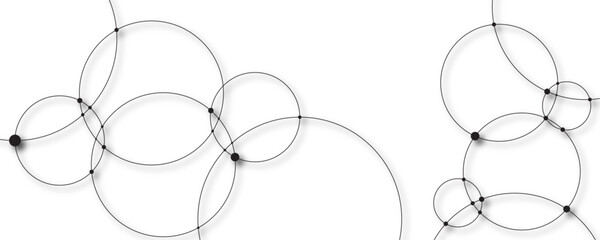 Wall Mural - abstract connecting dots and circles. abstract vector illustration with overlapping circles, dots. a