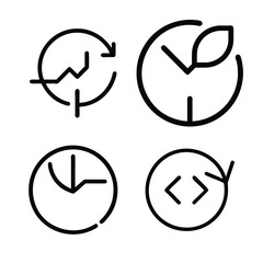Wall Mural - vector web design set of green round glossy apple icons with a check mark symbol for business intern