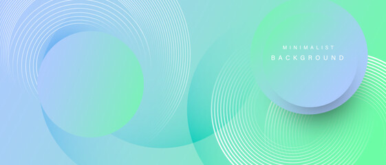 Fototapete - Minimal abstract background with circular lines