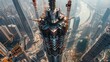 © elimicel - Shanghai Skyline, Bird's-Eye View of Urban Construction