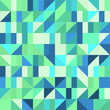 © Naphat - Abstract Geometric Mosaic Pattern Background in Blue and Green Tones