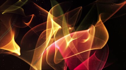 Wall Mural - abstract fractal luminous flow - dynamic 4k video loop background
