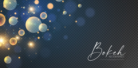 Wall Mural - abstract gold bokeh background with magic fog. shining transparent light effect. textured space