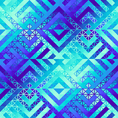 Aufkleber - Decorative abstract geometrical ethnic oriental pattern traditional. Abstract ethnic background Design for carpet, wallpaper, clothing, wrapping, batik, fabric, and traditional