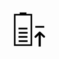 battery scroll up icon vector sign