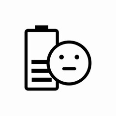 middle battery icon vector sign
