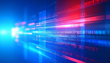 business, abstract purple background, blur computer code