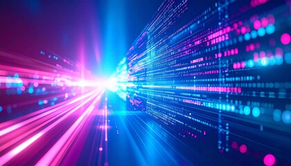 business, abstract purple background, blur computer code