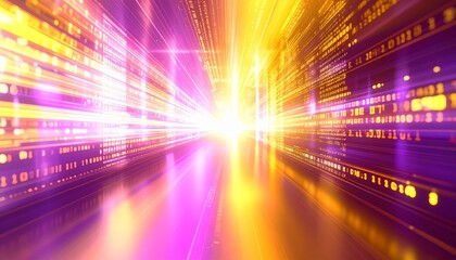 business, abstract purple background, blur computer code