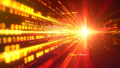 business, abstract blue background, blur computer code