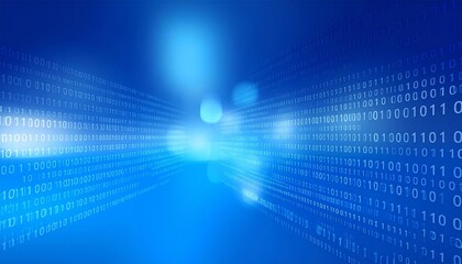 business, abstract blue background, blur computer code