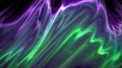 Leinwandbilder - Colorful glowing waves in an abstract motion creating a mesmerizing visual display at night