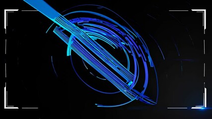 Aufkleber - Innovative visual effects create a mesmerizing spiral illusion in a digital art showcase