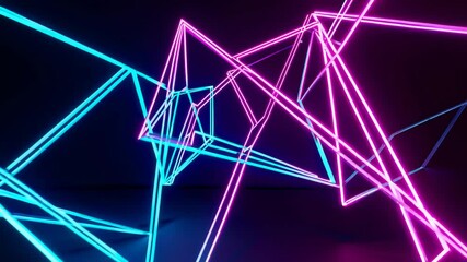Leinwandbilder - Vibrant light patterns creating an immersive experience in a digital space