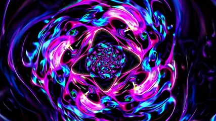 Aufkleber - Colorful swirling patterns create a mesmerizing visual experience in artistic digital animation