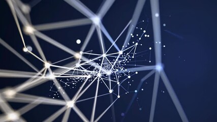 Aufkleber - Exploring the beauty of digital networks and connections in abstract visuals