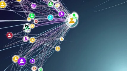 Poster - Networking connections visualize interactions through digital platforms and social media in modern technology landscape