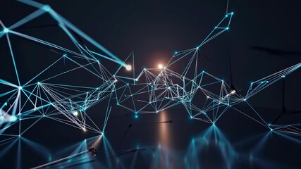 Aufkleber - Exploring a futuristic digital landscape filled with glowing connections and vibrant networks