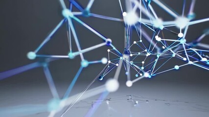 Leinwandbilder - Exploring digital networks with glowing connections in futuristic design