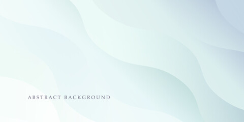 Aufkleber - Soft neutral abstract wave background. Smooth wavy shapes - light digital print. Modern minimal vector design for presentation, web, banner, wallpaper or template
