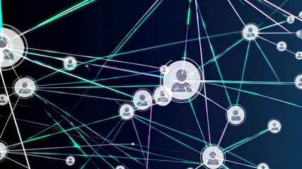 Leinwandbilder - Exploring the dynamics of social networks and their impact on communication in modern society