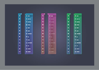 Wall Mural - new design colorfull navigation bar,