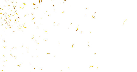 Colorful Confetti against a White Background Tranparent BG Confeti. Confetti partical isolated background. 3d Rendering Transparent Confetti.