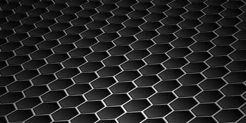 Wall Mural - White 3d hexagonal technology abstract vector background. Bright blue energy flashes under the hexagons in the vector illustration.