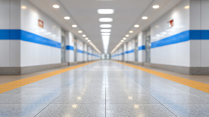 Aufkleber - A modern, spacious hallway featuring sleek design and bright lighting, ideal for showcasing contemporary architecture.
