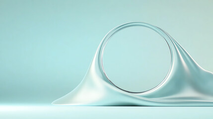 Aufkleber - A serene abstract design featuring flowing shapes and a circular form, perfect for modern backgrounds and creative projects.