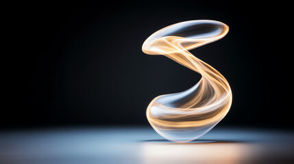 Aufkleber - An abstract swirl of light and smoke creates a captivating visual effect, perfect for artistic projects and backgrounds.