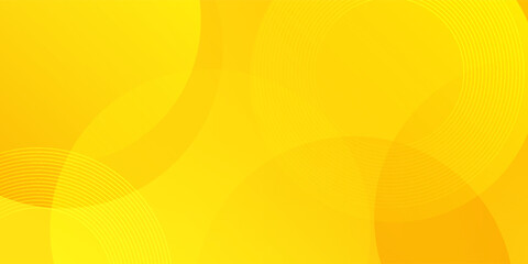 Wall Mural - yellow abstract background with circle shapes and wavy line. vector illustration