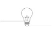 © shrabon2005 - Light bulb isolated on white light bulb one line outline vector, Continuous one line drawing bulb lamp, light bulb with one continuous editable line.
