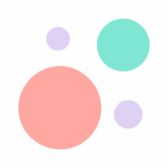 vector illustration of a set of colored circles