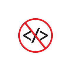 low coding developing application background vector design icon. low code banner digital concept sig