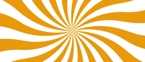 Poster - Abstract high-energy radial burst design with bright yellow and white wavy stripes. Symmetrical curved segments, a hypnotic, sunburst optical illusion. Swirling motion dynamic vintage pop-art