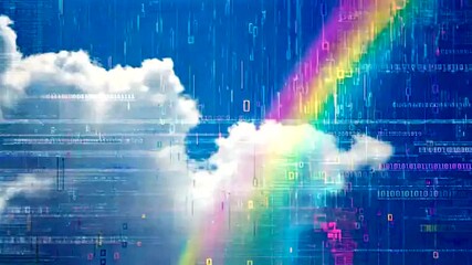 Abstract technology background with binary code, a futuristic digital data network design