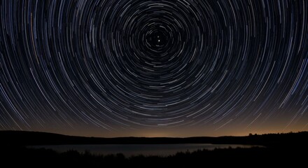 Night Sky Star Trails Long Exposure Astrophotography