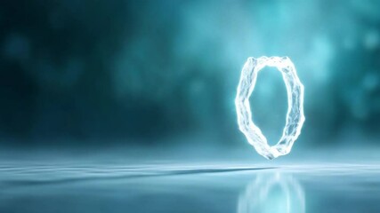 Leinwandbilder - Mysterious Portal: A luminous portal shimmers in a tranquil, ethereal space, inviting curiosity and wonder. An image that can be used for any theme in science fiction.