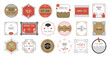 © ONYXprj - Japanese badges. Decorative templates of asian style geometrical badges with place for personal text recent vector set