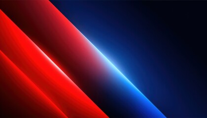 Poster -  diagonal neon light streak background with glowing red and blue beams on dark gradient surface for futuristic tech branding, digital art, ui design, sci-fi wallpaper or abstract print layout